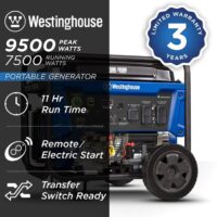 Westinghouse WGen7500c 9500 Peak Watt Portable Generator - Image 2