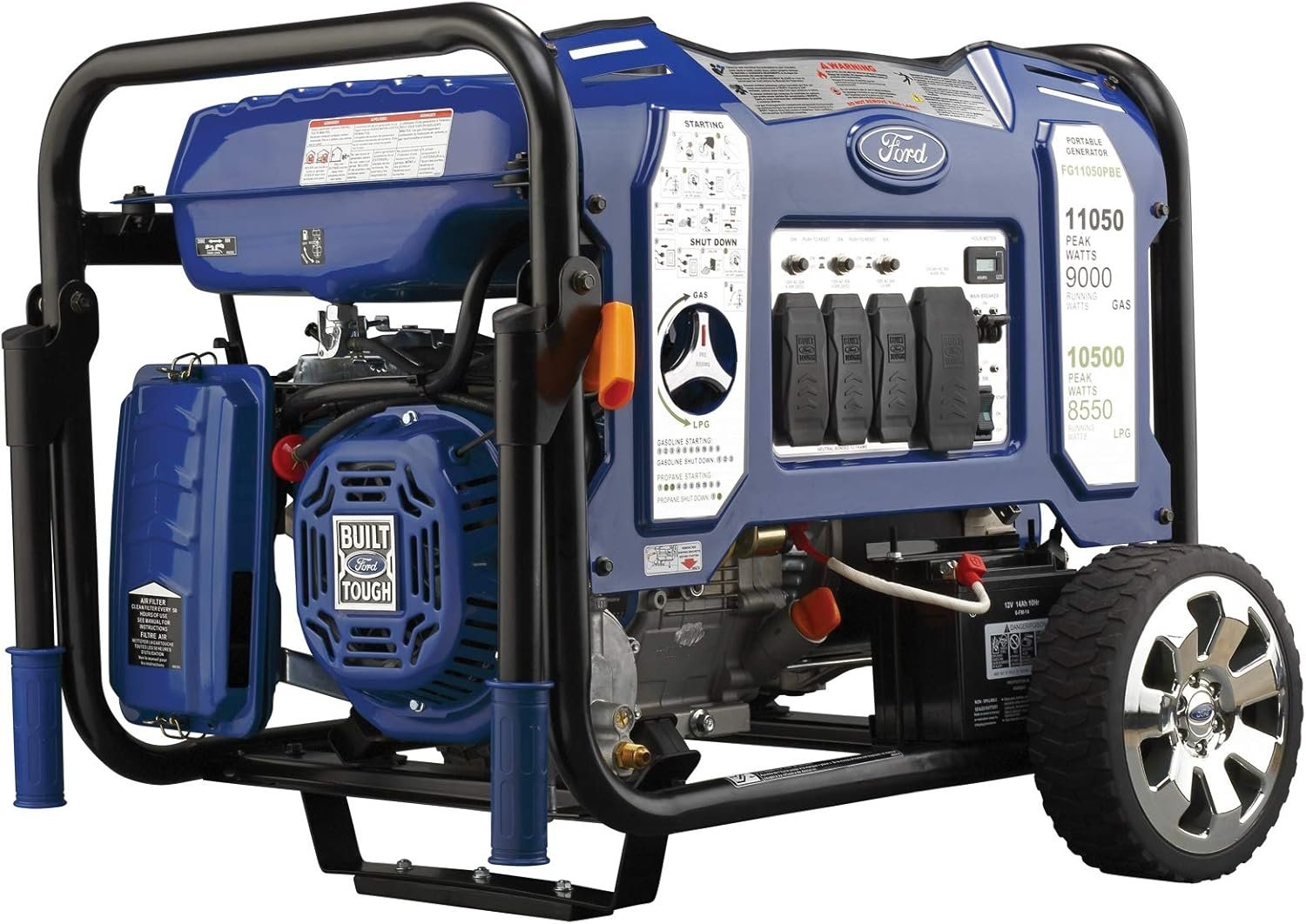 Ford 11,050 Watt Dual Fuel Portable Generator FG11050PBE - Image 4