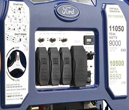 Ford 11,050 Watt Dual Fuel Portable Generator FG11050PBE - Image 4