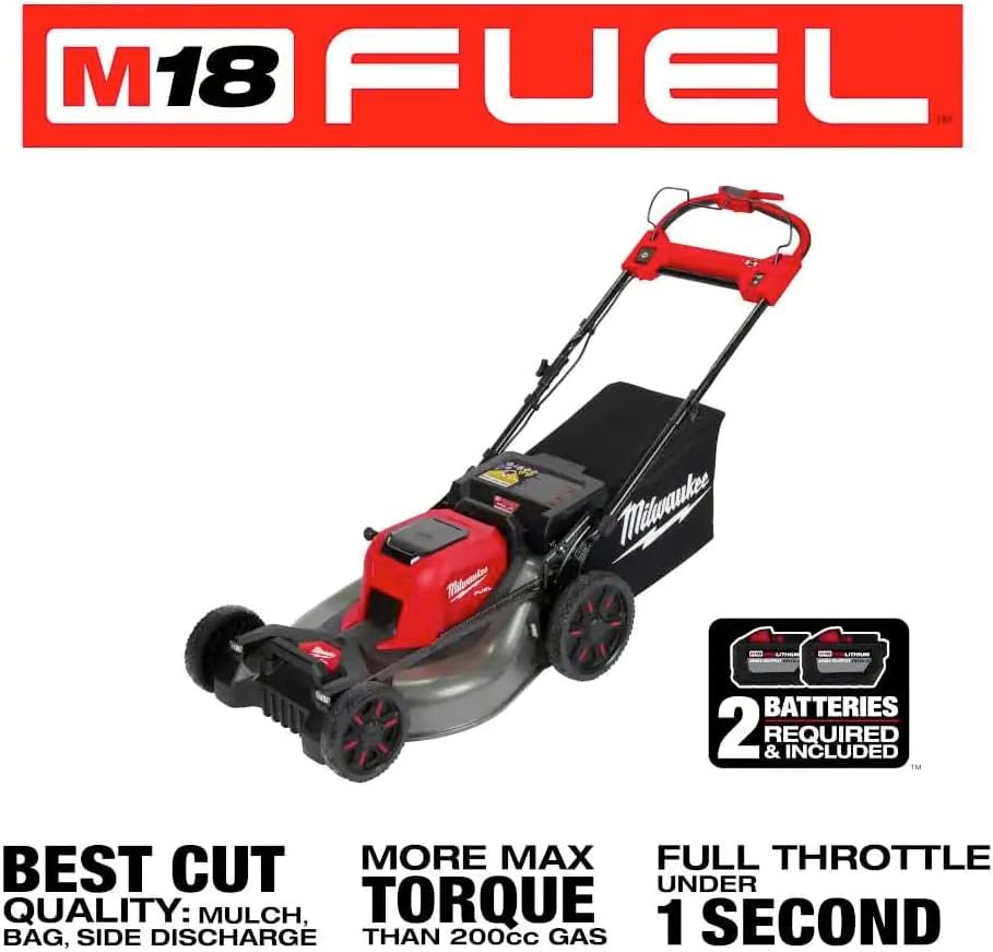 Milwaukee 2823-20 M18 Fuel Self-Propelled Dual Battery 21-in Walk Behind Mower - Image 2