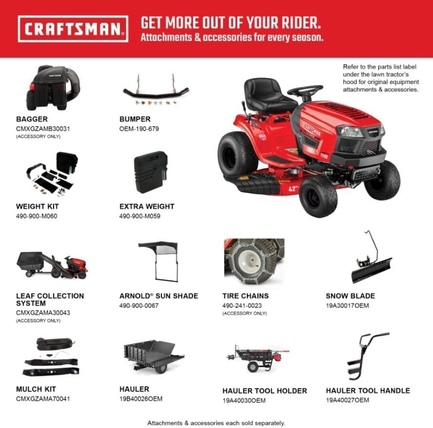 Craftsman 42-in. Gear Gas Riding Mower - Image 8