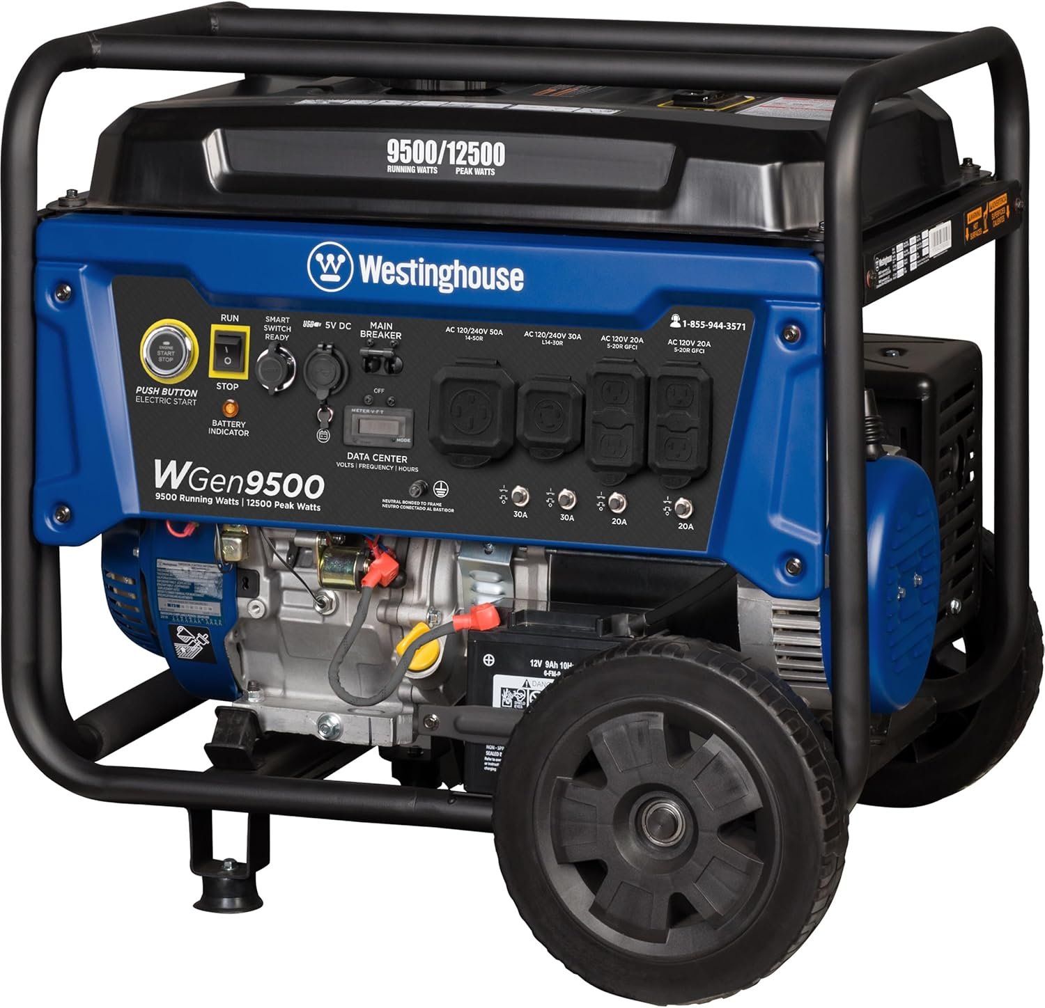 Westinghouse 9500 Peak Watt Home Backup Portable Gas Powered Generator - Image 2