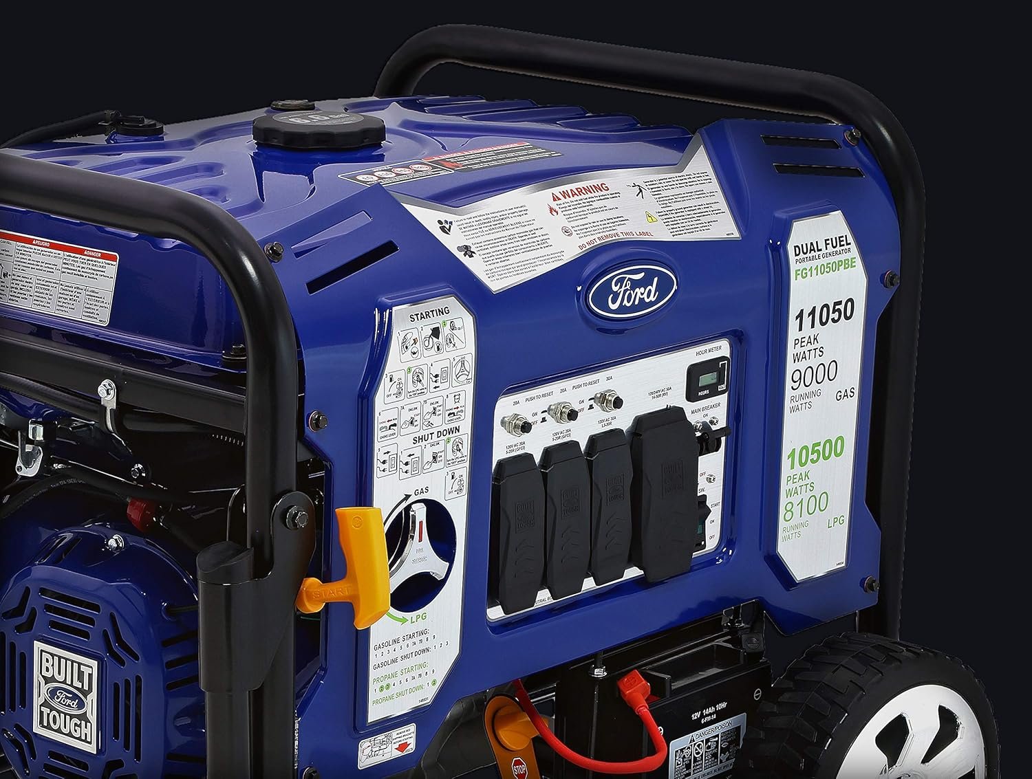 Ford 11,050 Watt Dual Fuel Portable Generator FG11050PBE - Image 8