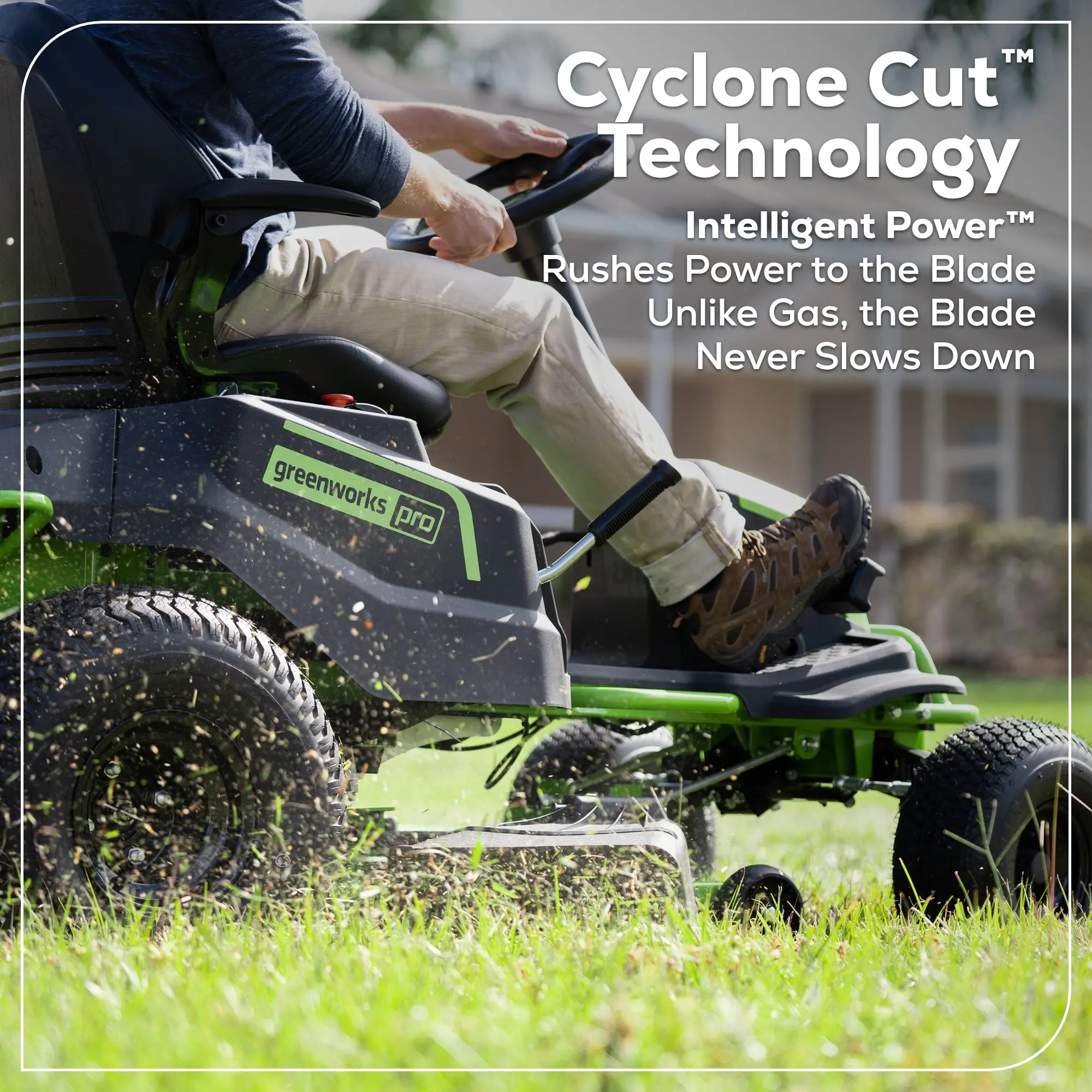 Greenworks 60V 42" Cordless Battery CrossoverT Riding Lawn Mower - Image 3