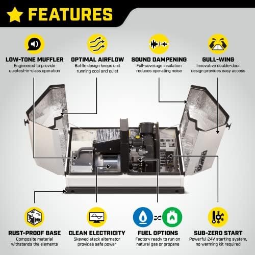 Champion Power Equipment 100177 8.5-kW Home Standby Generator with 50-Amp Outdoor-Rated Automatic Transfer Switch - Image 6